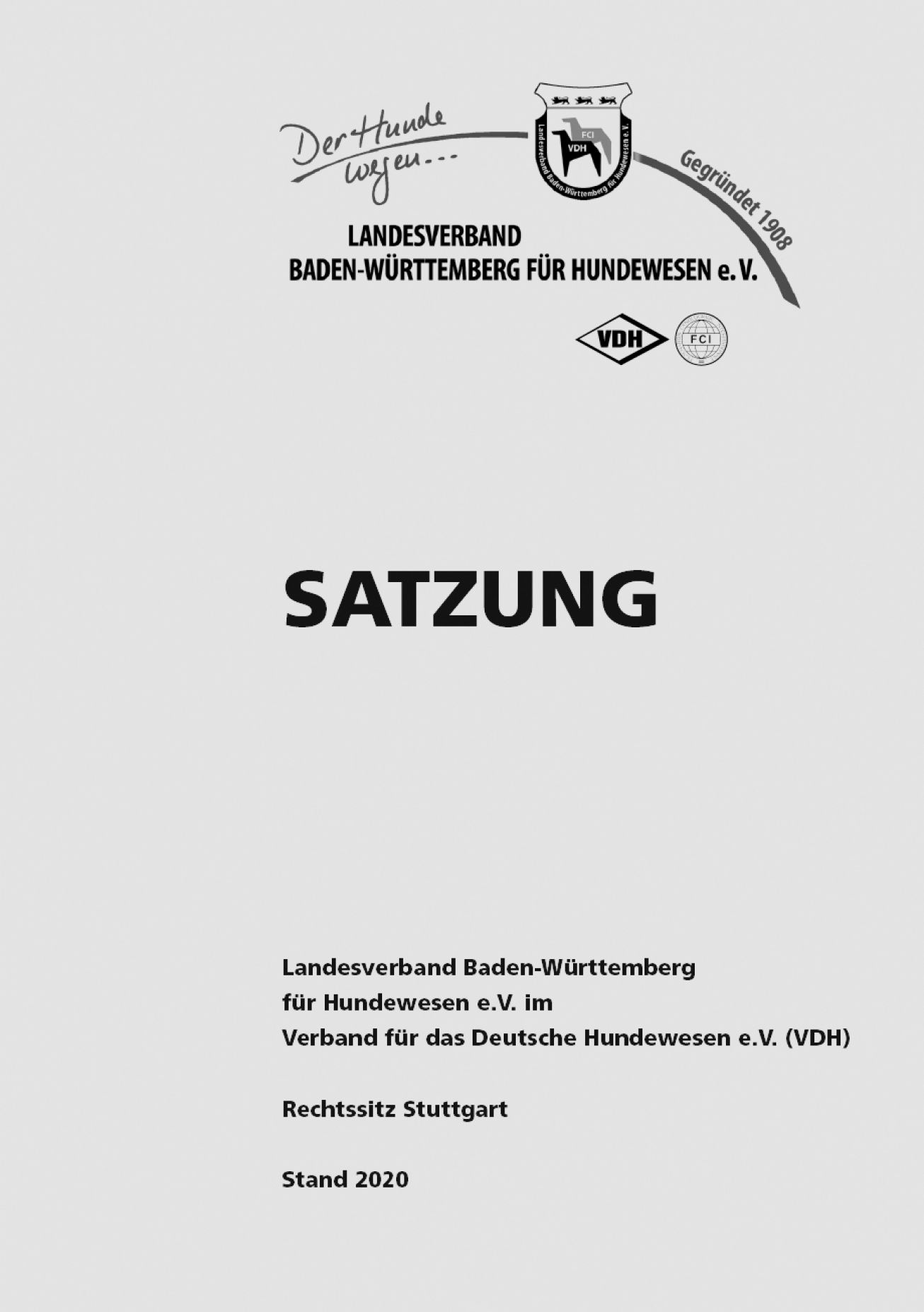 Satzung | Landesverband Baden-Württemberg für Hundewesen e.V.